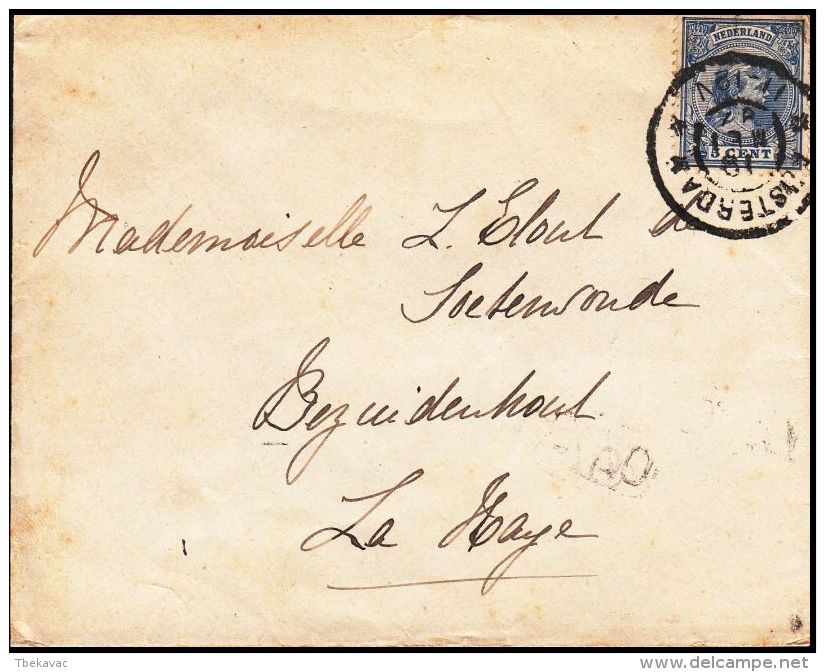 Netherlands 1897, Cover From Amsterdam - Brieven En Documenten