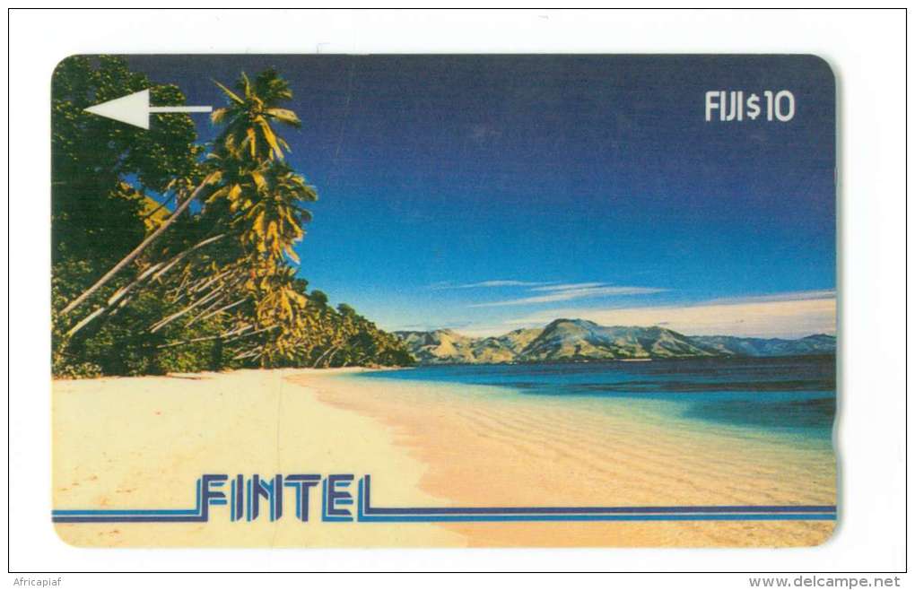 FIDJI Ref MV Cards : FIJ-FI-2  CN : 1CWFB006620 Palmier & Beach 10 500 Ex Rare - Fidji