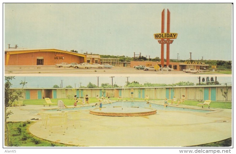 Sweetwater TX Texas, Holiday Center Motel &amp; Restaurant, Lodging, Auto, C1960s Vintage Postcard - Otros & Sin Clasificación