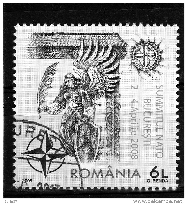ROMANIA / RUMANIA / ROUMANIE  Año 2008  Yvert Nr.  Usada  NATO - Usado