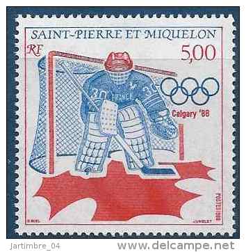1988 SAINT PIERRE MIQUELON 487** Hockey Sur Glace - Neufs