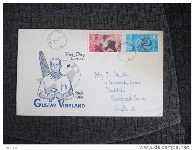 NORWAY FDC 1969 GUSTAV VIGELAND - FDC