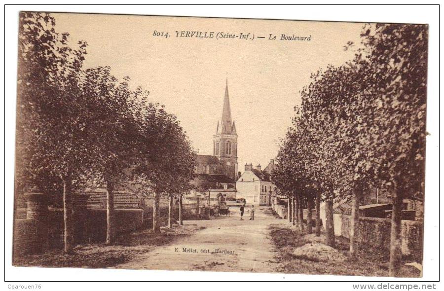 Yerville Le Boulevard Cpa Seine Infèrieure 76 Seine Maritime Normandie - Yerville