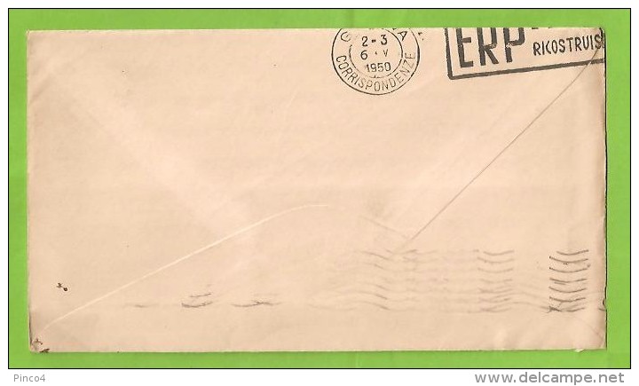 STORIA POSTALE LETTERA DA BROOKLYN PER GENOVA DEL 15-4-1950 - Postal History