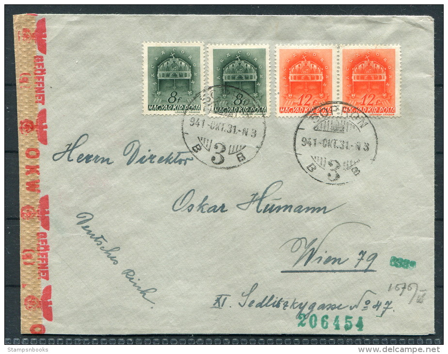 1941 Hungary Sopron German OKW Censor Brief - Wien Austria Deutsches Reich - Briefe U. Dokumente