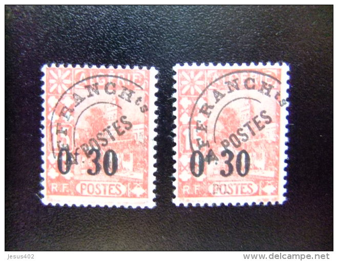 200 ALGERIE ARGELIA 1944 /sello De Francia Sobrecargado Preoblitere / YVERT 14 ** MNH 2 Sellos - Neufs