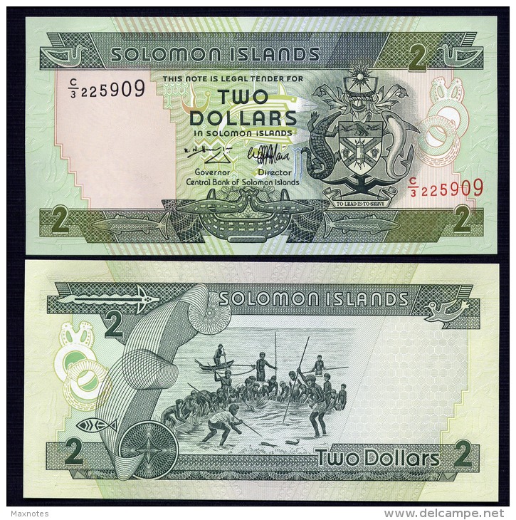 ISOLA SALOMON (SOLOMON ISLANDS)  : 2 Dollars - 1997 - P18 - UNC - Salomons