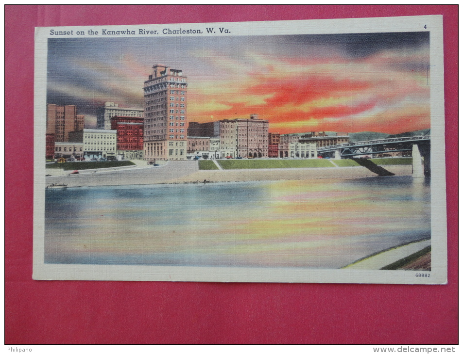 - West Virginia > Charleston ----  Sunset On The Kanawha River --------- NotMailed        ===ref 964 - Charleston