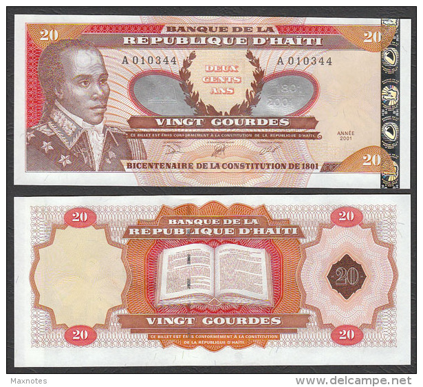 HAITI  : 20 Gourdes - 2001 - UNC - Haïti