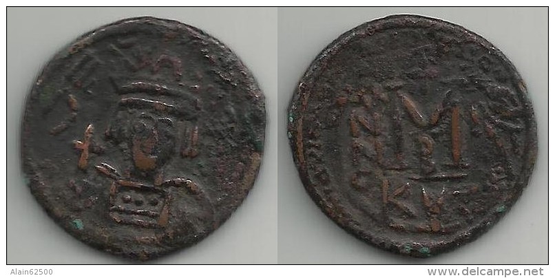 EMPIRE BYZANTIN .   HERACLIUS . FOLLIS . CYZIQUE .  610 à 641 . - Byzantium