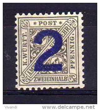 Wurttemberg - 1919 - Official / Surcharge - MH - Neufs