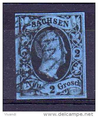 Saxony - 1852 - 2 Groschen - Used - Saxe