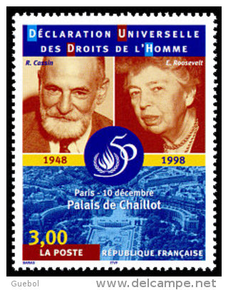 France N° 3209 ** René Cassin - Elaonor Roosevelt - Palais De Chaillot - Nuevos