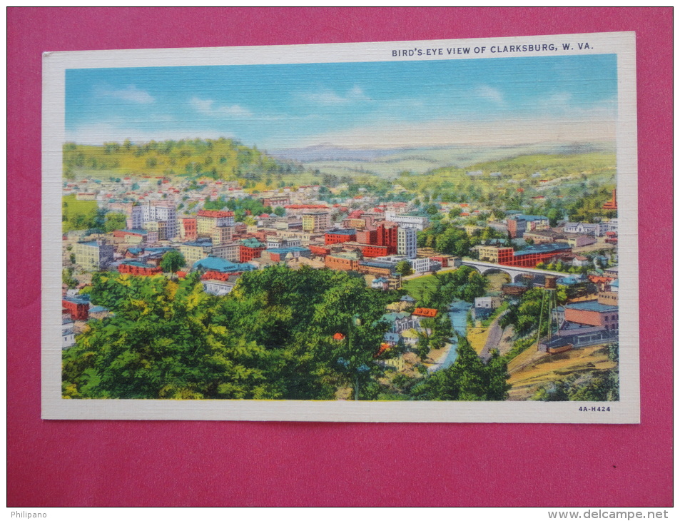 West Virginia > Clarksburg  -  Birds Eye View  -- Not Mailed  ====   ==ref 965 - Clarksburg