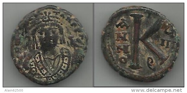 MAURICE TIBERE . DEMI -  FOLLIS  .  582 à 602 . - Byzantium