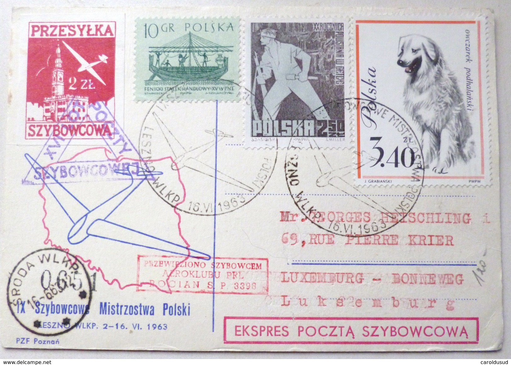 POLOGNE LOT 3X CARTE MAXIMUM  FDC 1963  ET 1968 MEXICO + LOT +- 12 Timbre OBLITERE + Cp Panoramique Wielki Warszawa - Colecciones