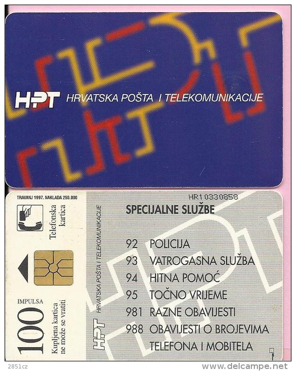 PHONECARD - HPT, 1997., 100 Imp., Croatia - Opérateurs Télécom