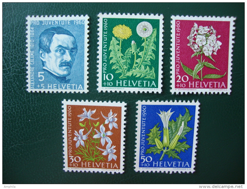 000 Pro Juventute 1960 A. Calame Fleurs - Unused Stamps