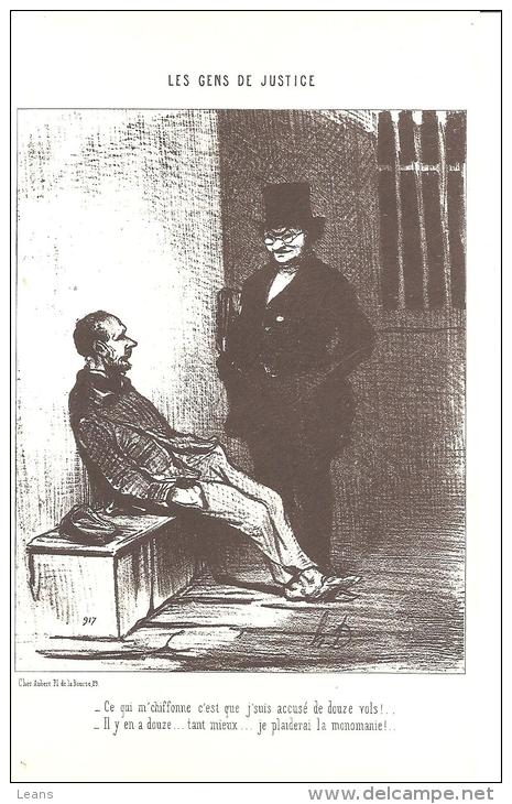 Les Gens De Justice Par Honoré Daumier - Porte Cartes + 6 Cartes - Other & Unclassified