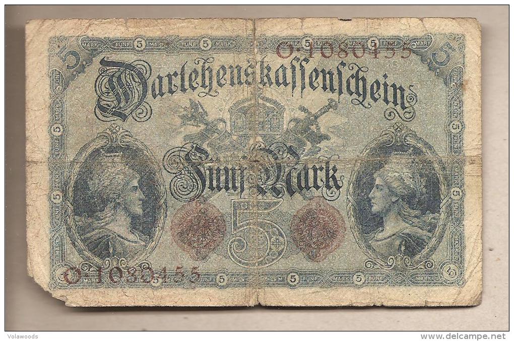 Impero Tedesco - Banconota Circolata Da 5 Marchi - 1914 - 5 Mark