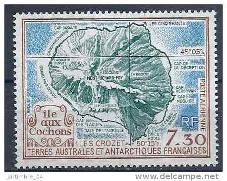 1990 TAAF PA 110**  Ile Aux Cochons, Carte - Ungebraucht