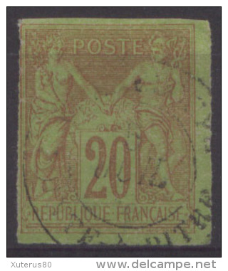 #43# COLONIES GENERALES N° 42 Oblitéré Pointe-à-Pitre (Guadeloupe) - Sage