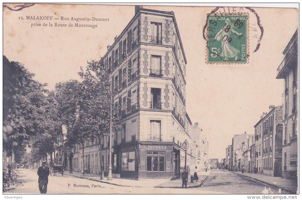 92 MALAKOFF, Rue Auguste Dumont Prise De La Route De Montrouge - Malakoff