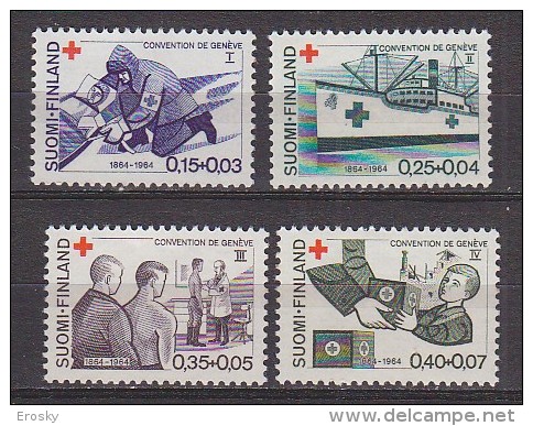 L5921 - FINLANDE FINLAND Yv N°561/64 ** CROIX ROUGE - Unused Stamps