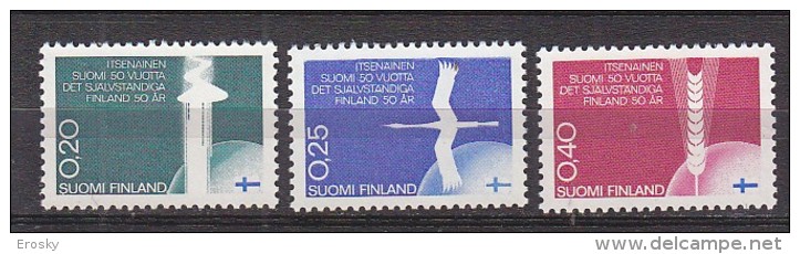 L5948 - FINLANDE FINLAND Yv N°603/05 ** TACHES DE RUILLE SUR 604 - Unused Stamps