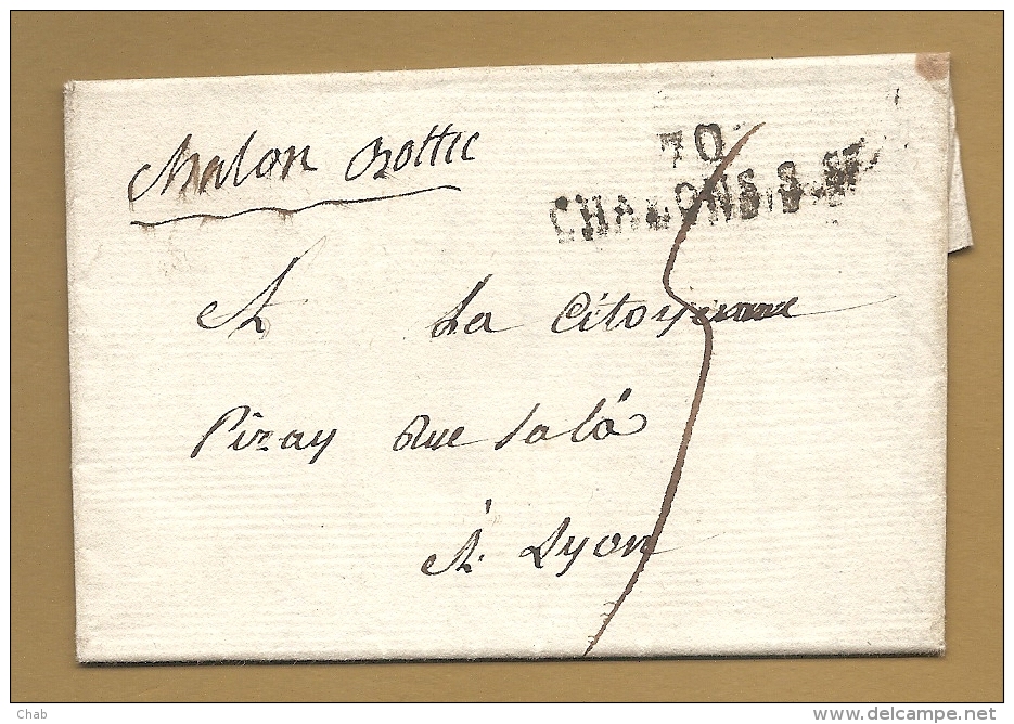 TRES BELLE LETTRE écrite Le 4 Primaire An 3 De La République - Chalon Bottle - 70 Chalons Sur Saone - 1701-1800: Precursors XVIII