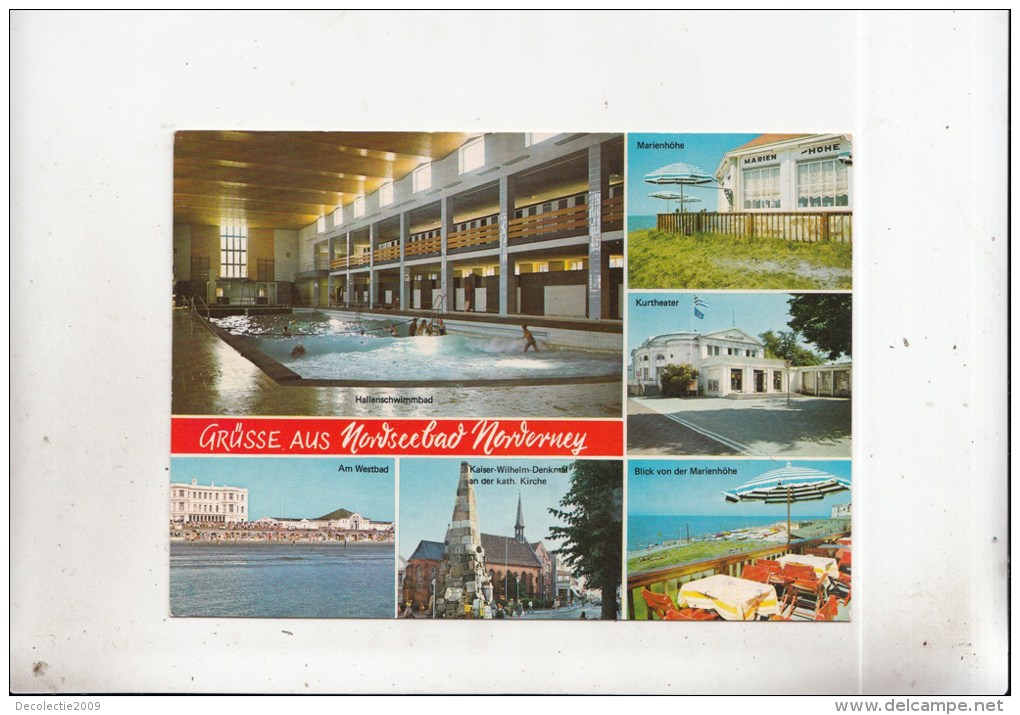 ZS35392 Nordeseebad Hellen Wellenschwimmbad Norderney  2 Scans - Norderney