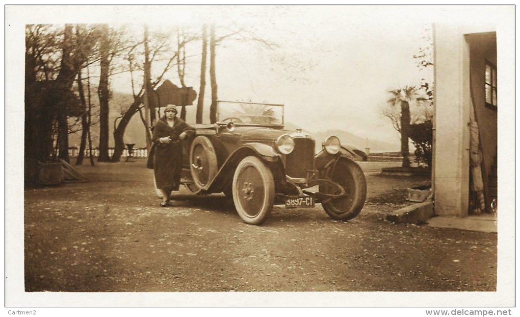 PHOTOGRAPHIE ANCIENNE : AUTOMOBILE VOITURE DECAPOTABLE TACOT CAR HOTCHKISS FORD BUGATTI CITROËN DELAGE LORRAINE-DIETRICH - Coches