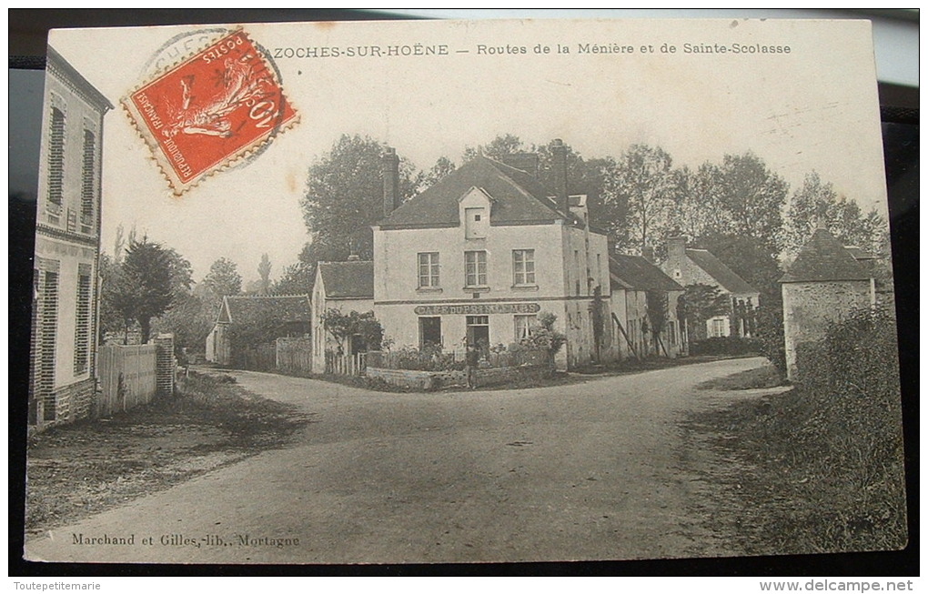 Bazoches Sur Hoene - Routes De La Meniere Et De Sainte Scolasse - Café Du Printemps - Bazoches Sur Hoene