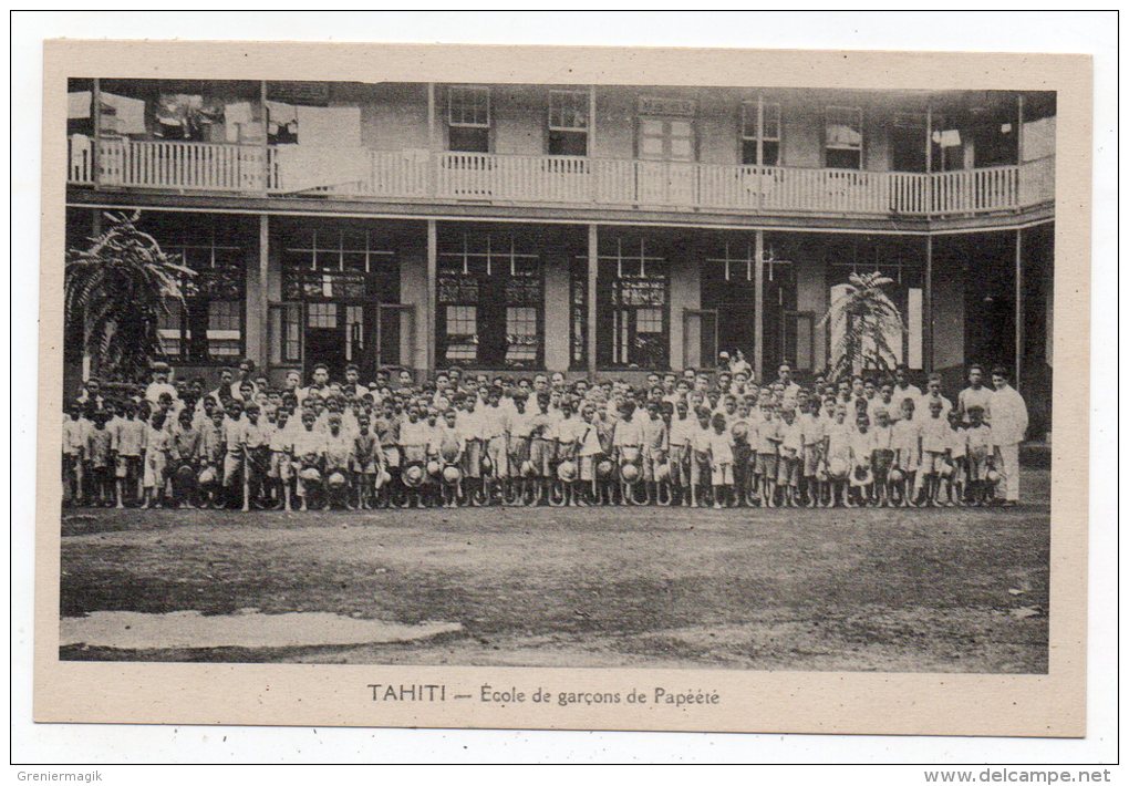 Cpa Tahiti - Ecole De Garçons De Papéété - Tahiti