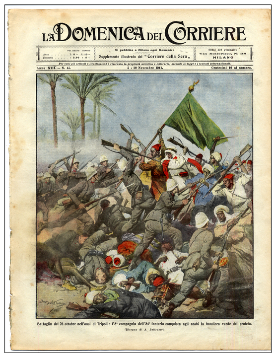 1911 Italian Mag. Italian Bloody Retaliation A Tripoli Tarabulus Libia Libya + Battle Of Tarabulus Jamahiriyya LITHO.S - Ante 1900