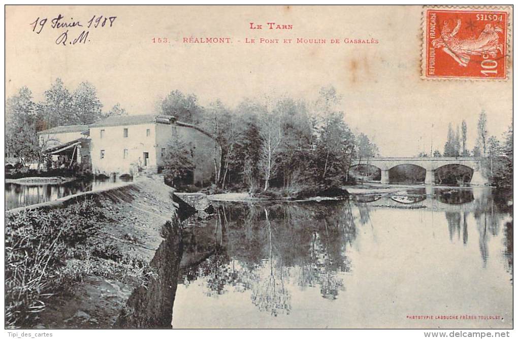 81 - Realmont - Le Pont Et Moulin De Gassalès - Realmont