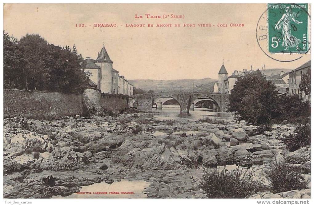 81 - Brassac - L'Agout En Amont Du Pont Vieux, Joli Chaos - Brassac