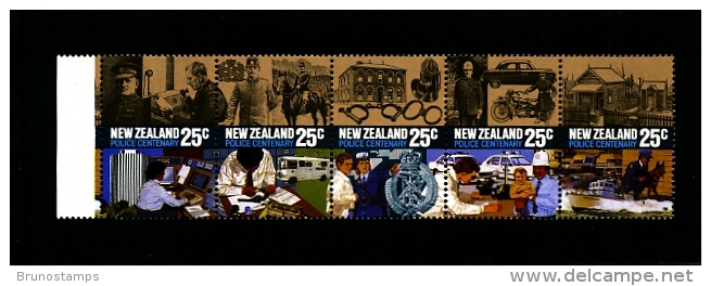 NEW ZEALAND - 1986  POLICE CENTENARY  STRIP  MINT NH - Ongebruikt