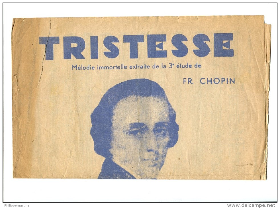 Tristesse De F.Chopin - Partituras