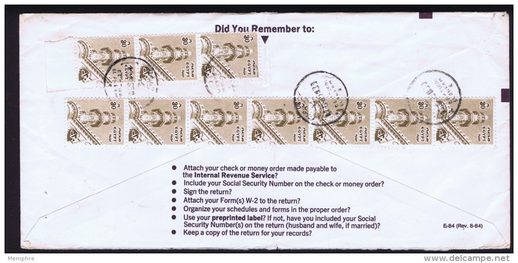 Letter For The USA  Spectacular Franking: 20 Stamps - Aéreo