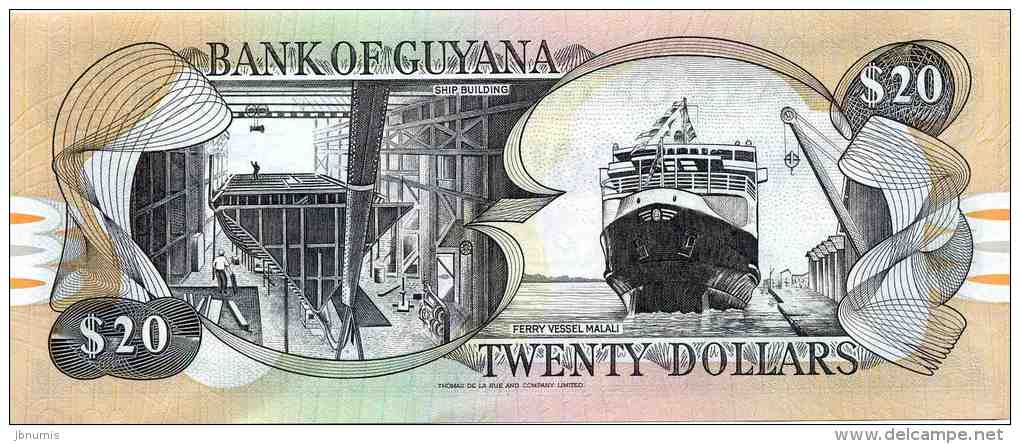 Guyana 20 Dollars ( 1996 ) UNC P30 - Guyana