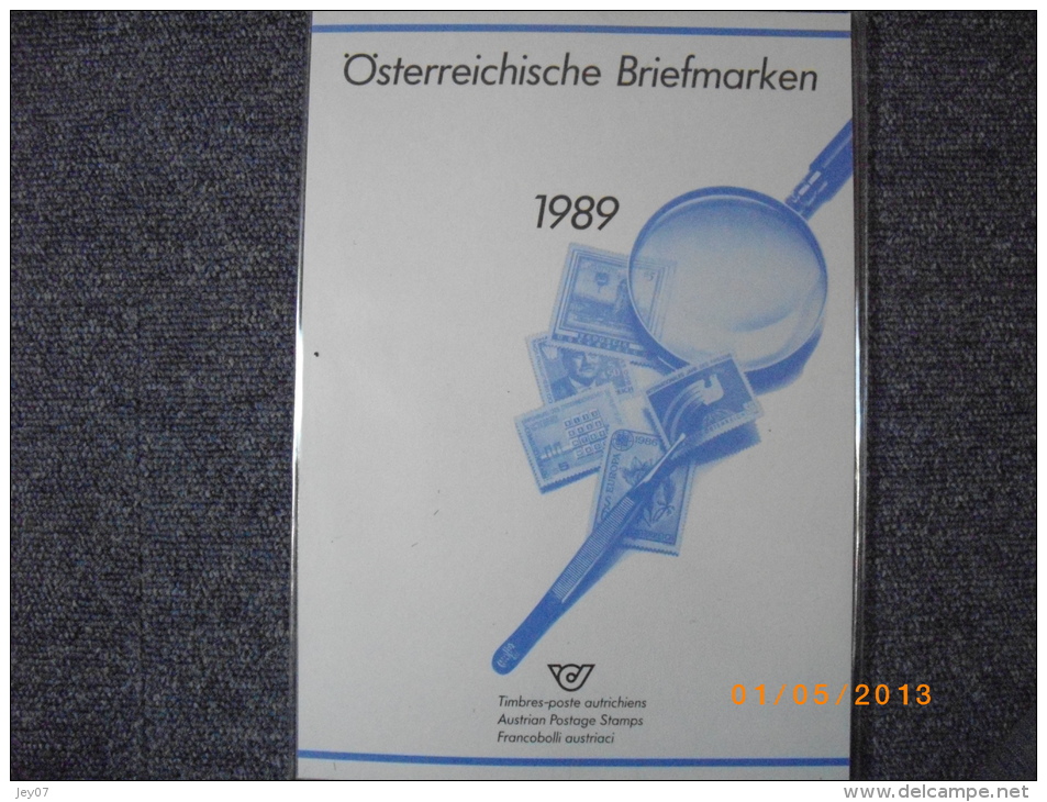 Osterreichische Briefmarken 34 Timbres Neuf 1989 Sous Blister Cartonné - Años Completos