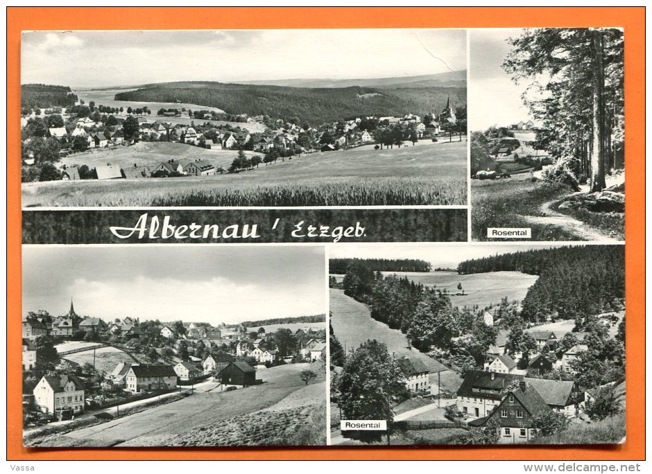 ALBERNAU / ERZGEBIRGE - Rosental -  Scarce Multiview PC With 3  Nice  DDR Stamps. GERMANY. R - Eibenstock