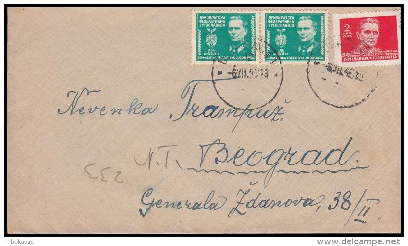 Yugoslavia 1946, Cover Dubrovnik To Beograd - Covers & Documents