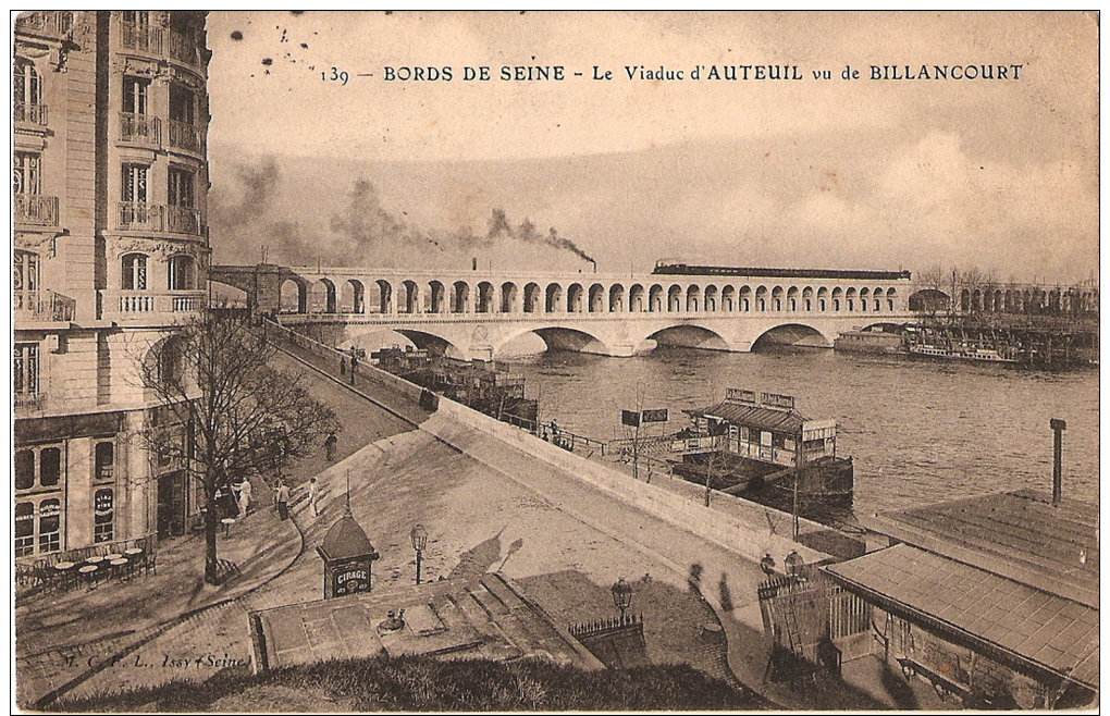 Bords De Seine Viaduc D'auteuil Vu De Billancourt - Autres & Non Classés