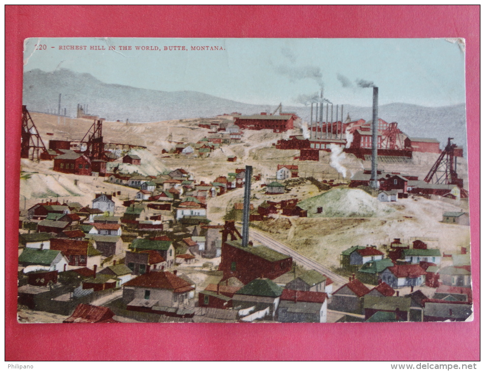 Butte,MT--Richest Hill In The World--cancel 1909--PJ 109 - Butte