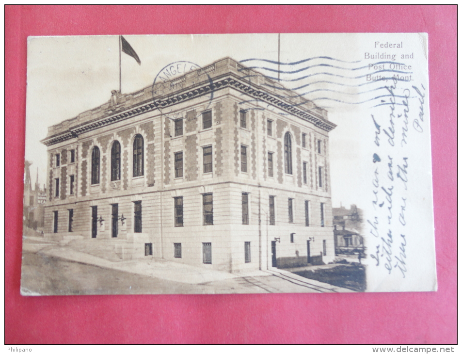 Butte,MT--Federal Building And Post Office--cancel 1907--PJ 109 - Butte