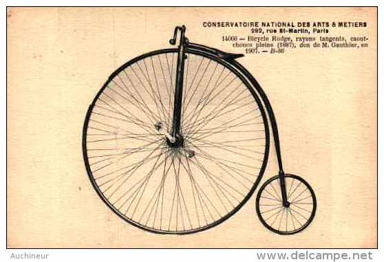 Conservatoire National Des Arts Et Métiers - Bicycle Rudge, Rayons Tangents, Caoutchoucs Pleins - Cycling