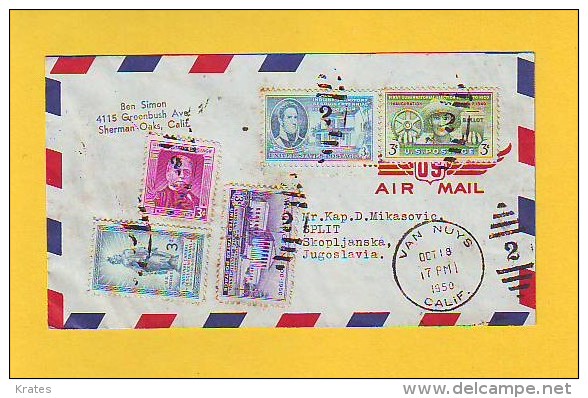 Old Letter - USA, Air Mail - 2a. 1941-1960 Oblitérés
