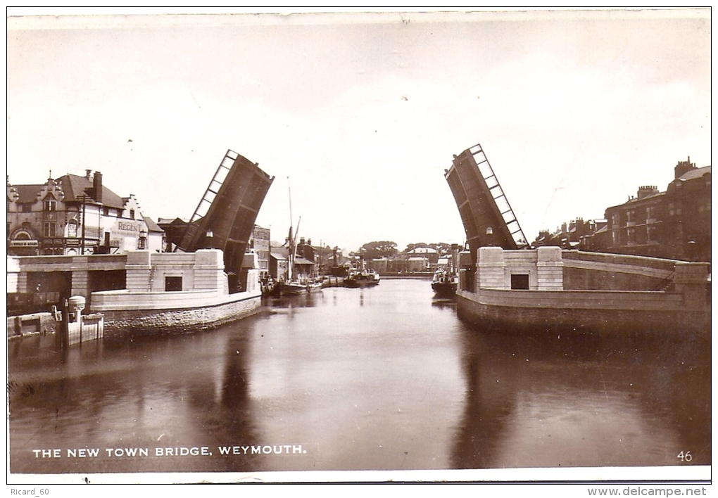 Cpsm Weymouth, The New Town Bridge, Pont Levant - Weymouth